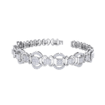 Load image into Gallery viewer, Statement bracelet in white gold with white diamonds of 1.77 ct in weight