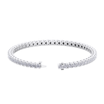 Load image into Gallery viewer, Tennis bracelet in rose gold with white diamonds of 5.72 ct in weight