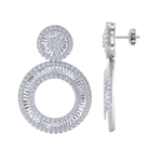 Load image into Gallery viewer, Round dangle earrings in rose gold with white diamonds of 7.27 ct in weight