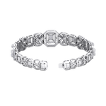 Load image into Gallery viewer, Statement bracelet in rose gold with white diamonds of 3.09 ct in weight