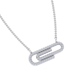 Load image into Gallery viewer, Diamond link necklace in yellow gold with white diamonds of 0.25 ct in weight