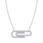Load image into Gallery viewer, Diamond link necklace in yellow gold with white diamonds of 0.25 ct in weight