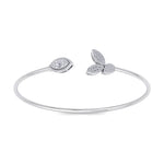 Load image into Gallery viewer, Cuff diamond bracelet in white gold with white diamonds of 0.68 ct in weight