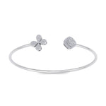Load image into Gallery viewer, Cuff bracelet in white gold with white diamonds of 0.52 ct in weight