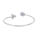 Load image into Gallery viewer, Cuff bracelet in rose gold with white diamonds of 0.48 ct in weight