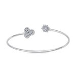 Load image into Gallery viewer, Elegant cuff bracelet in white gold with white diamonds of 0.52 ct in weight