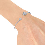 Load image into Gallery viewer, Cuff bracelet in rose gold with white diamonds of 0.62 ct in weight