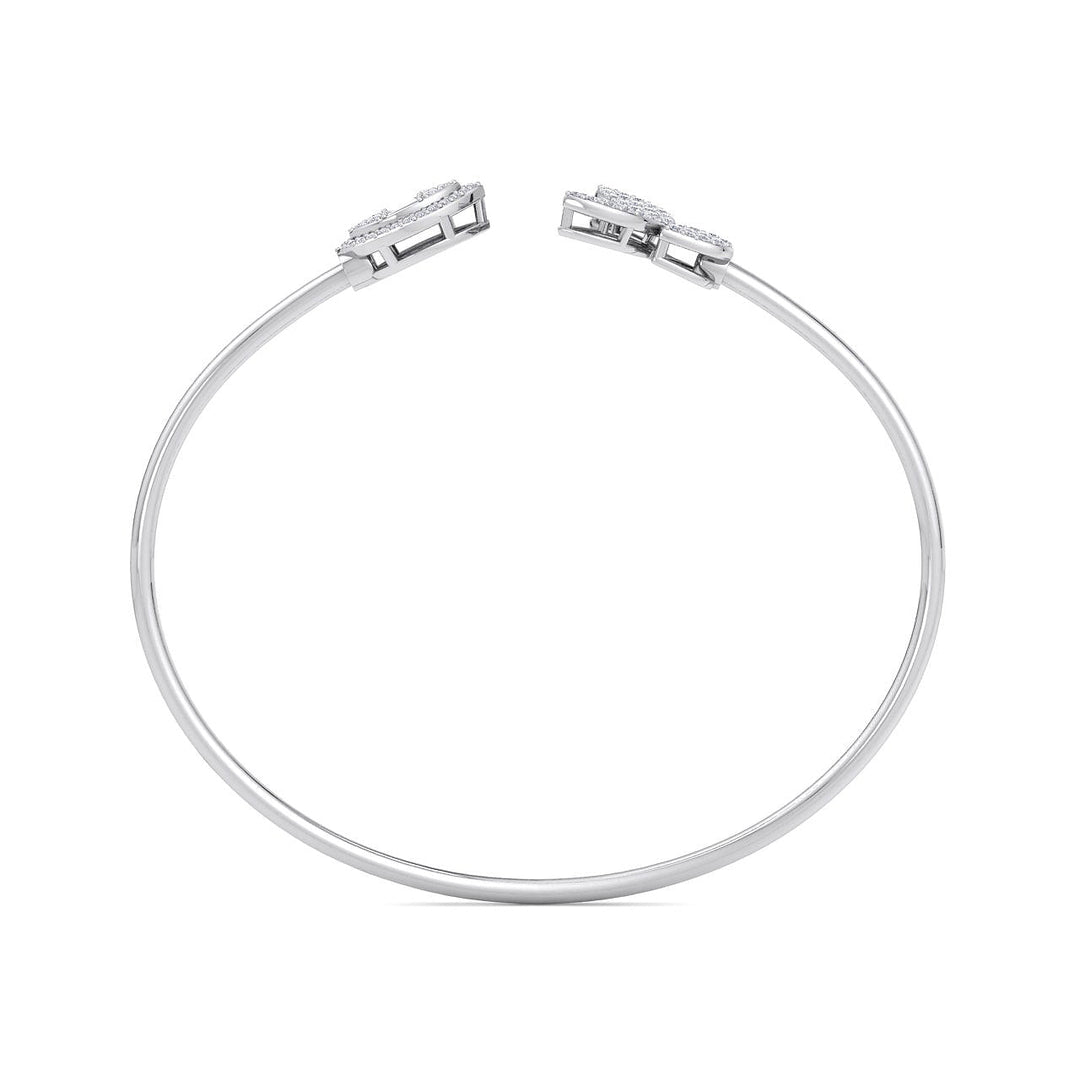 Cuff diamond bracelet in rose gold with white diamonds of 0.68 ct in weight