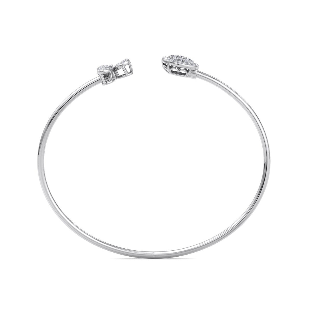 Cuff bracelet in rose gold with white diamonds of 0.48 ct in weight