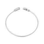 Load image into Gallery viewer, Cuff diamond bracelet in yellow gold with white diamonds of 0.68 ct in weight