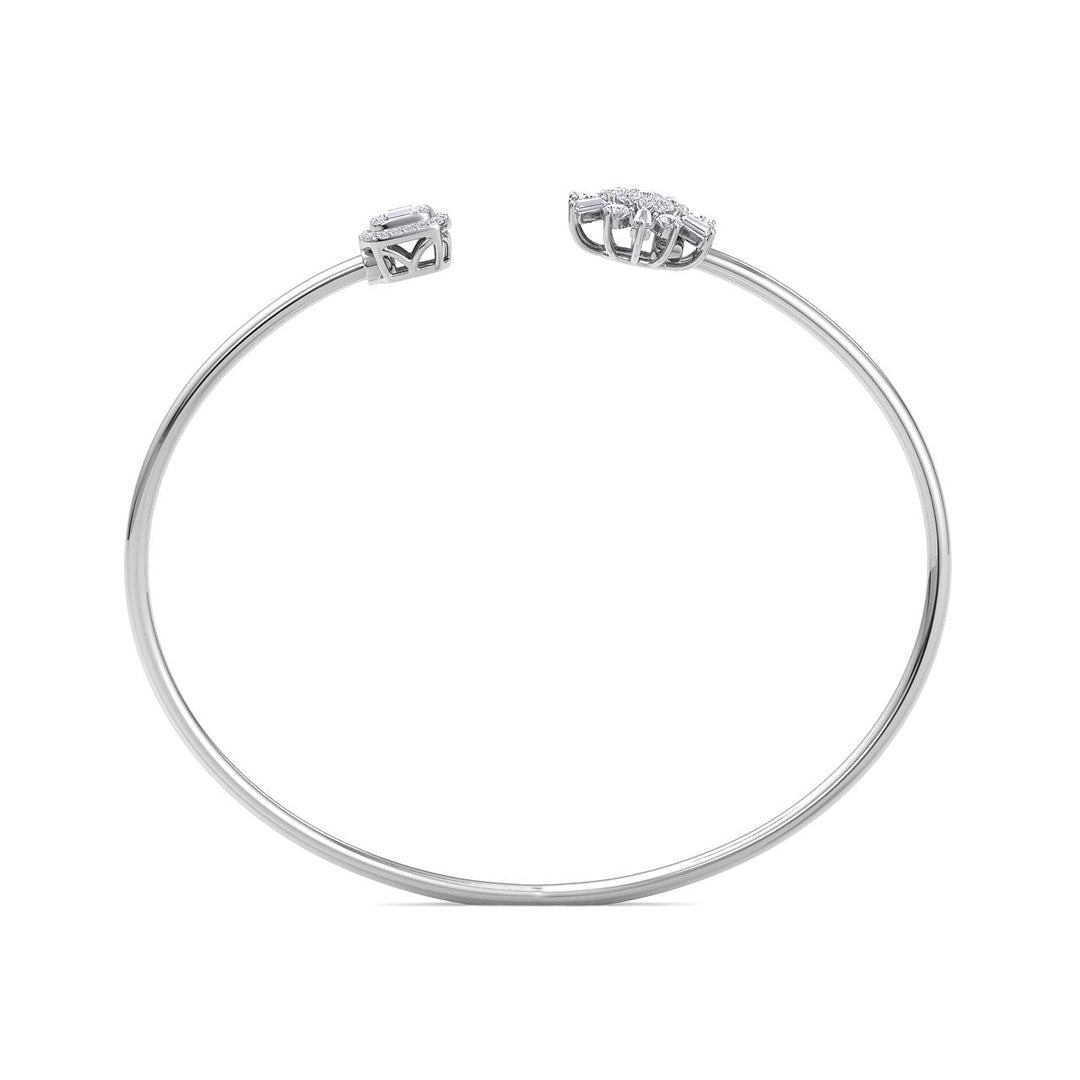 Cuff bracelet in rose gold with white diamonds of 0.62 ct in weight