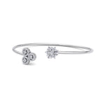 Load image into Gallery viewer, Elegant cuff bracelet in white gold with white diamonds of 0.52 ct in weight