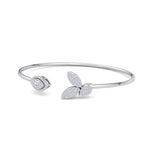 Load image into Gallery viewer, Cuff diamond bracelet in white gold with white diamonds of 0.68 ct in weight