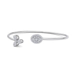 Load image into Gallery viewer, Cuff bracelet in rose gold with white diamonds of 0.48 ct in weight