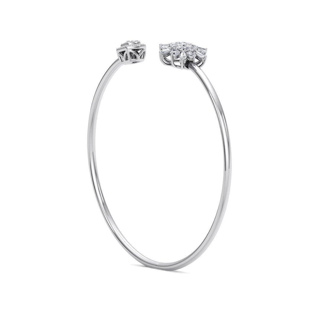 Cuff bracelet in rose gold with white diamonds of 0.62 ct in weight