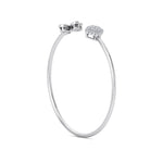 Load image into Gallery viewer, Cuff bracelet in white gold with white diamonds of 0.52 ct in weight