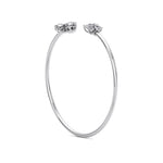 Load image into Gallery viewer, Elegant cuff bracelet in white gold with white diamonds of 0.52 ct in weight
