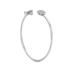 Load image into Gallery viewer, Cuff bracelet in white gold with white diamonds of 0.48 ct in weight