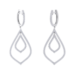 Load image into Gallery viewer, Chandelier earrings in rose gold with white diamonds of 1.79 ct in weight