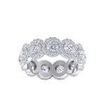 Load image into Gallery viewer, Eternity ring in rose gold with white diamonds of 3.45 ct in weight