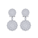 Load image into Gallery viewer, Drop earrings in rose gold with white diamonds of 2.52 ct in weight