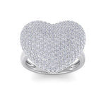 Load image into Gallery viewer, Beautiful Happy Heart Diamond ring in rose gold with white diamonds of 2.45 ct in weight