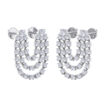 Load image into Gallery viewer, Duo diamond earrings in white gold with white diamonds of 2.44 ct in weight
