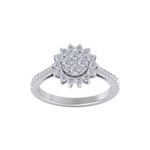 Load image into Gallery viewer, Beautiful ring in yellow gold with white diamonds of 0.74 ct in weight