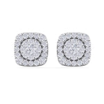 Load image into Gallery viewer, Elegant stud earrings in white gold with white diamonds of 0.51 ct in weight