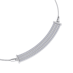 Load image into Gallery viewer, Diamond bar bolo necklace in rose gold with white diamonds of 0.93 ct in weight