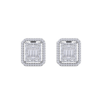 Load image into Gallery viewer, Beautiful Stud Earrings in white gold with white diamonds of 1.78 in weight