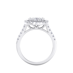 Load image into Gallery viewer, Round cluster ring in rose gold with white diamonds of 1.02 ct in weight