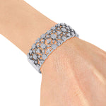 Load image into Gallery viewer, Diamond bangle in rose gold with white diamonds of 6.21 ct in weight