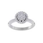 Load image into Gallery viewer, Halo Diamond ring in white gold with white diamonds of 0.57 ct in weight