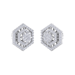 Load image into Gallery viewer, Stud earrings in yellow gold with white diamonds of 1.45 ct in weight