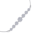Load image into Gallery viewer, Diamond bolo bracelet in rose gold with white diamonds of 0.86 ct in weight