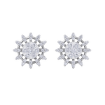 Load image into Gallery viewer, Stud earrings in white gold with white diamonds of 0.89 ct in weight