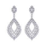 Load image into Gallery viewer, Drop earrings in rose gold with white diamonds of 4.05 ct in weight
