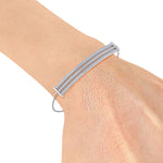 Load image into Gallery viewer, Bar diamond bracelet in yellow gold with white diamonds of 0.93 ct in weight