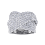 Load image into Gallery viewer, Ribbon ring in white gold with white diamonds of 3.36 ct in weight