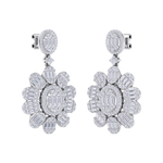 Load image into Gallery viewer, Formal chandelier earrings in white gold with white diamonds of 4.12 ct in weight