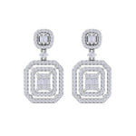 Load image into Gallery viewer, Beautiful Earrings in white gold with white diamonds of 0.83 in weight