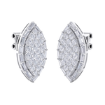 Load image into Gallery viewer, Marquise stud earrings in rose gold with white diamonds of 1.67 ct in weight