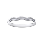 Load image into Gallery viewer, Wave bangle in white gold with white diamonds of 3.10 ct in weight