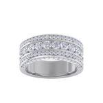 Load image into Gallery viewer, Five row diamond ring in white gold with white diamonds of 1.39 ct in weight