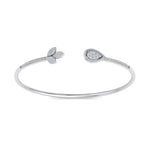 Load image into Gallery viewer, Diamond cuff bracelet in rose gold with white diamonds of 0.56 ct in weight