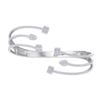 Load image into Gallery viewer, Intricate cuff in white gold with white diamonds of 3.24 ct in weight