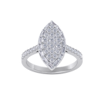 Load image into Gallery viewer, Marquise cluster ring in rose gold with white diamonds of 1.03 ct in weight