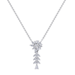 Load image into Gallery viewer, Flower necklace in rose gold with white diamonds of 0.80 ct in weight