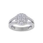 Load image into Gallery viewer, Engagement ring in white gold with white diamonds of 0.77 ct in weight